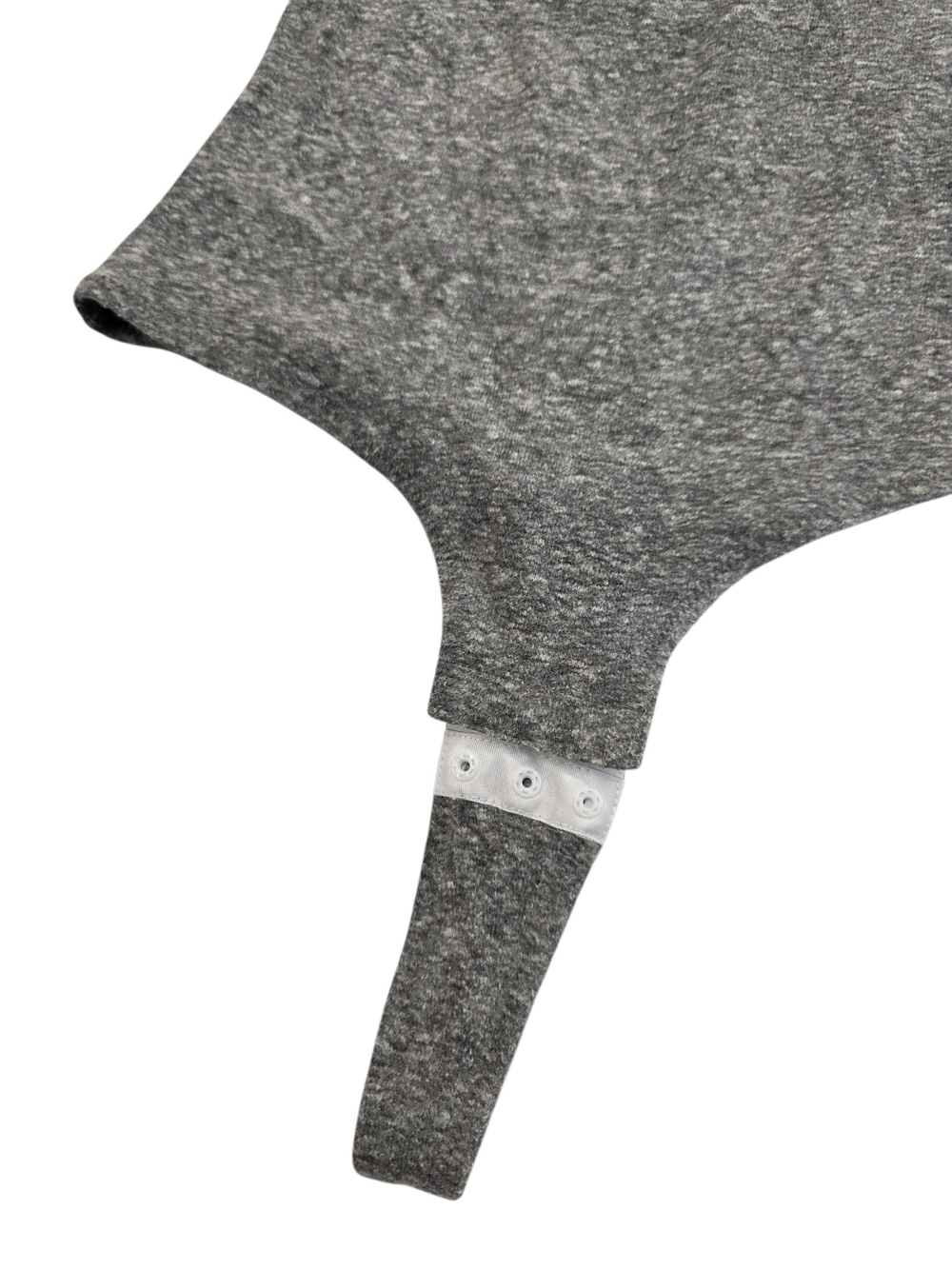 Madewell Basic Gray Ribbed Scoop-Neck Bodysuit - Picture 2 of 8